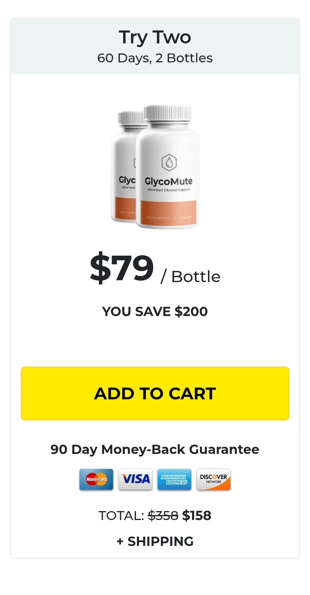 GlycoMute™ 2 bottles pricing